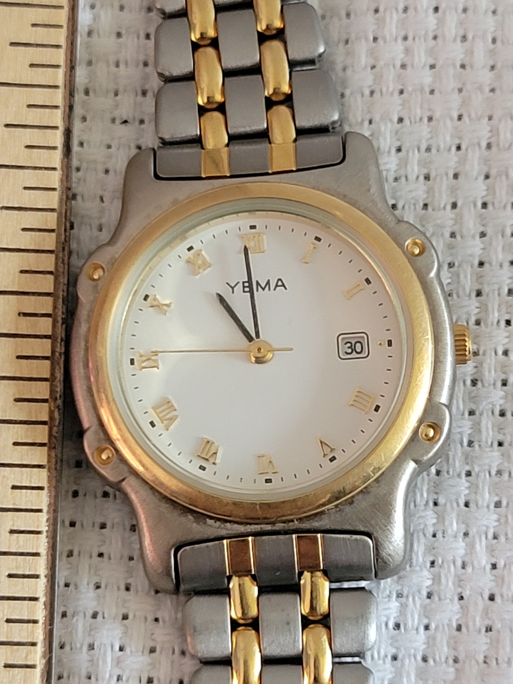 YEMA Paris Women’s Two-Tone Gold & Silver Watch - White Dial